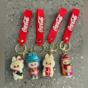 Coca-Cola Labubu Keychain set of 4